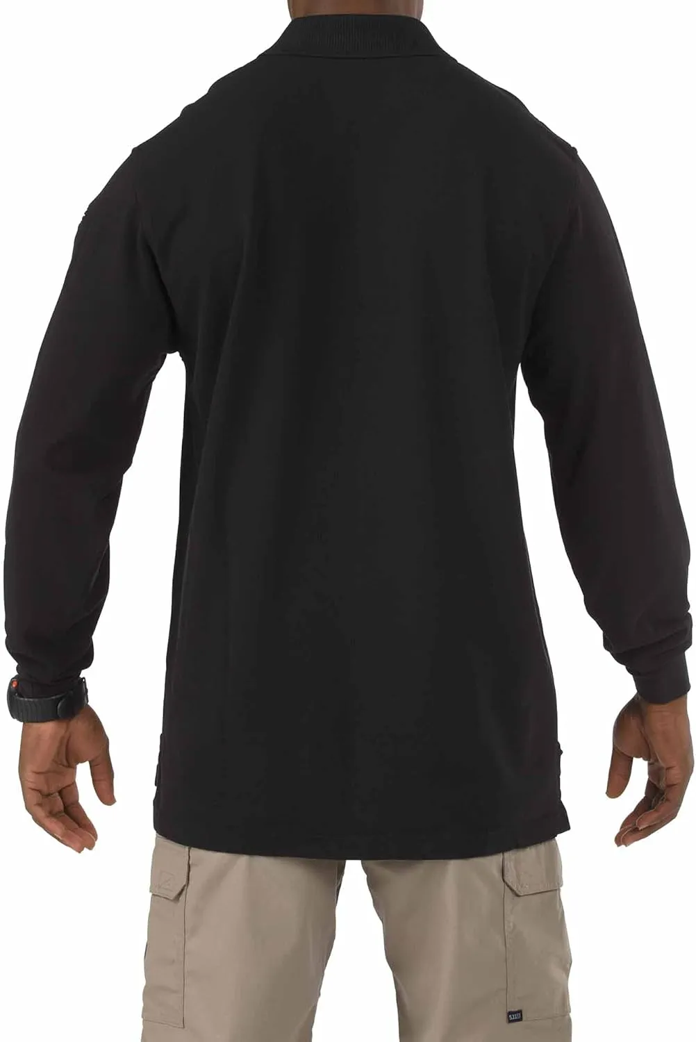 5.11 Tactical Professional Long Sleeve Polo Shirt, Cotton Pique Knit, Reinforced Seams, Style 42056