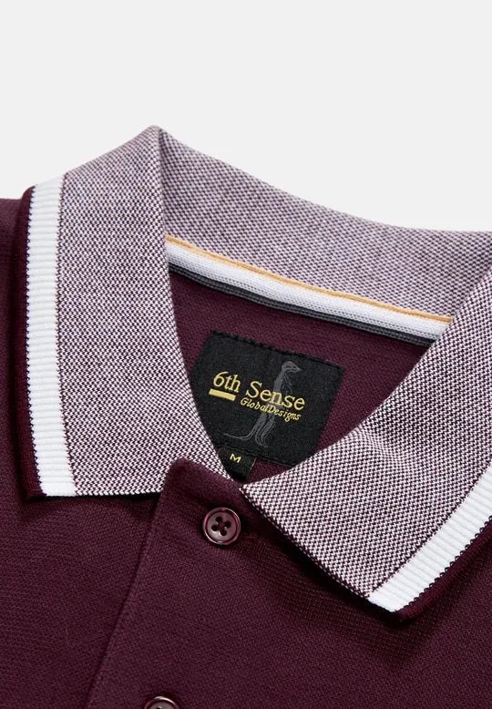 6th Sense Cloud Polo Shirt - Wine