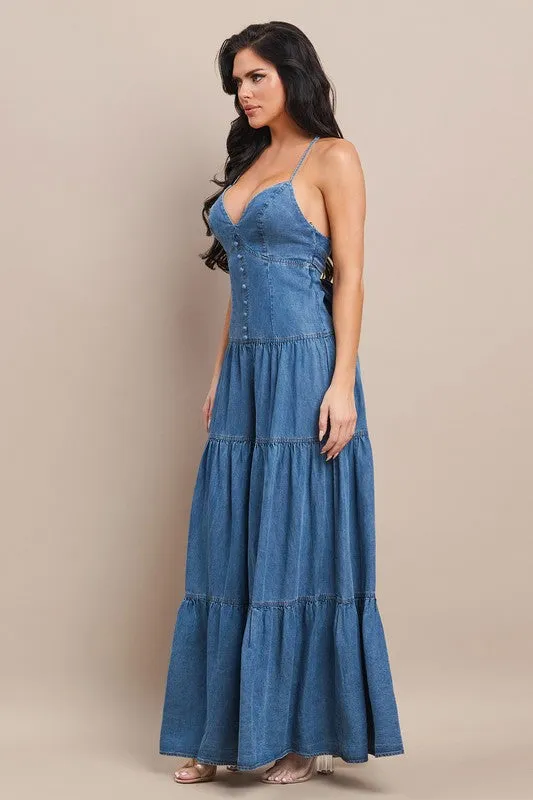 Ariana Denim Jumpsuit