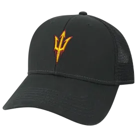 Arizona State Sun Devils Black Lo-Pro Snapback Adjustable Trucker Hat