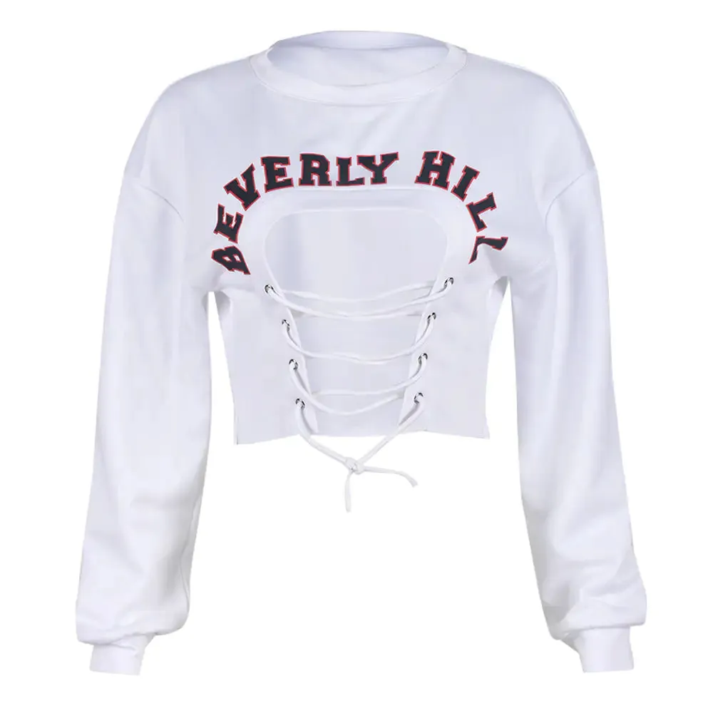Beverly Hill Lace Up Crop Top^