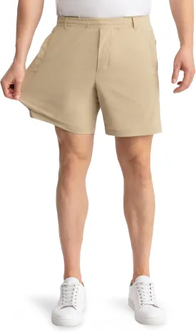 birddogs Mens Khaki Shorts  Casual, Slim Fit, Stretch Shorts with Built-in Liner for Comfort  Regular Length, 7 Inseam
