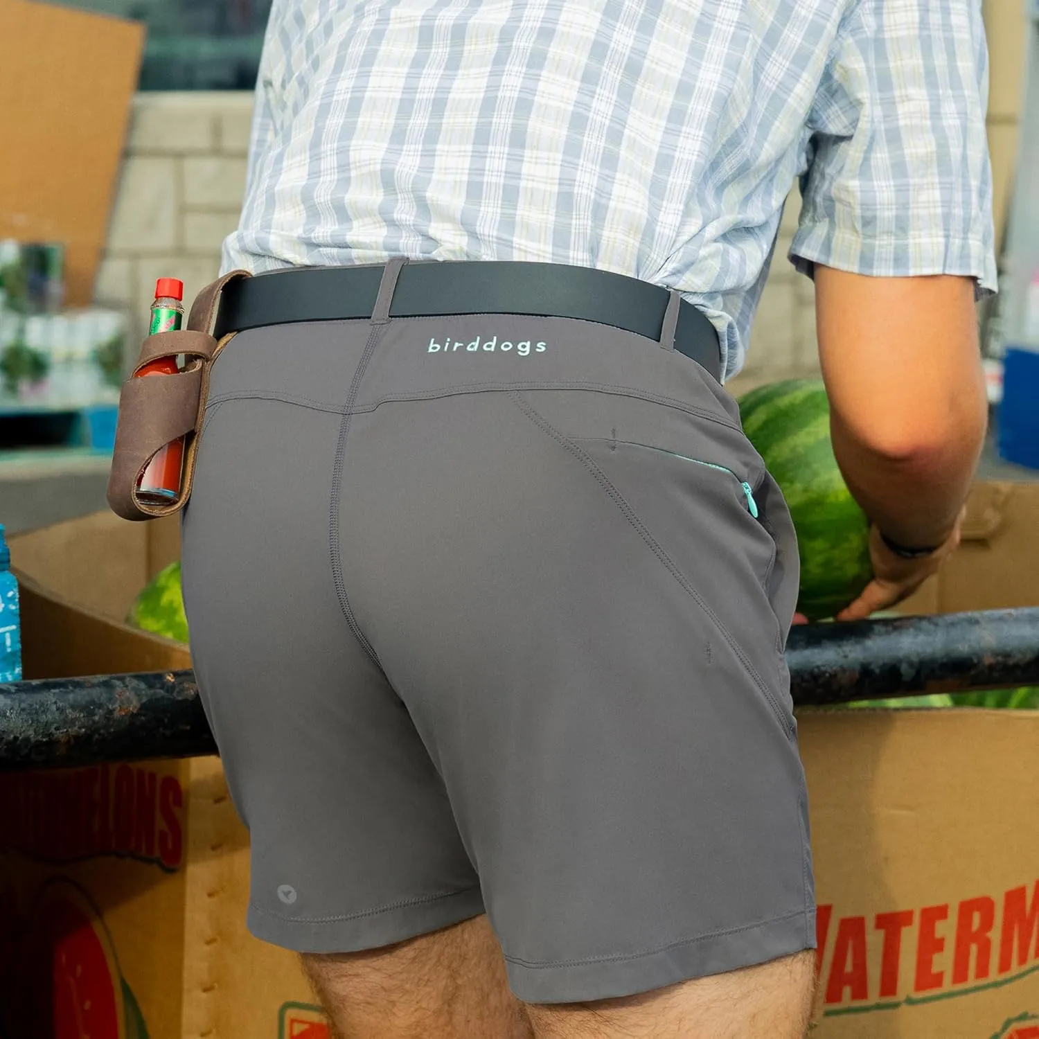 birddogs Mens Khaki Shorts  Casual, Slim Fit, Stretch Shorts with Built-in Liner for Comfort  Regular Length, 7 Inseam