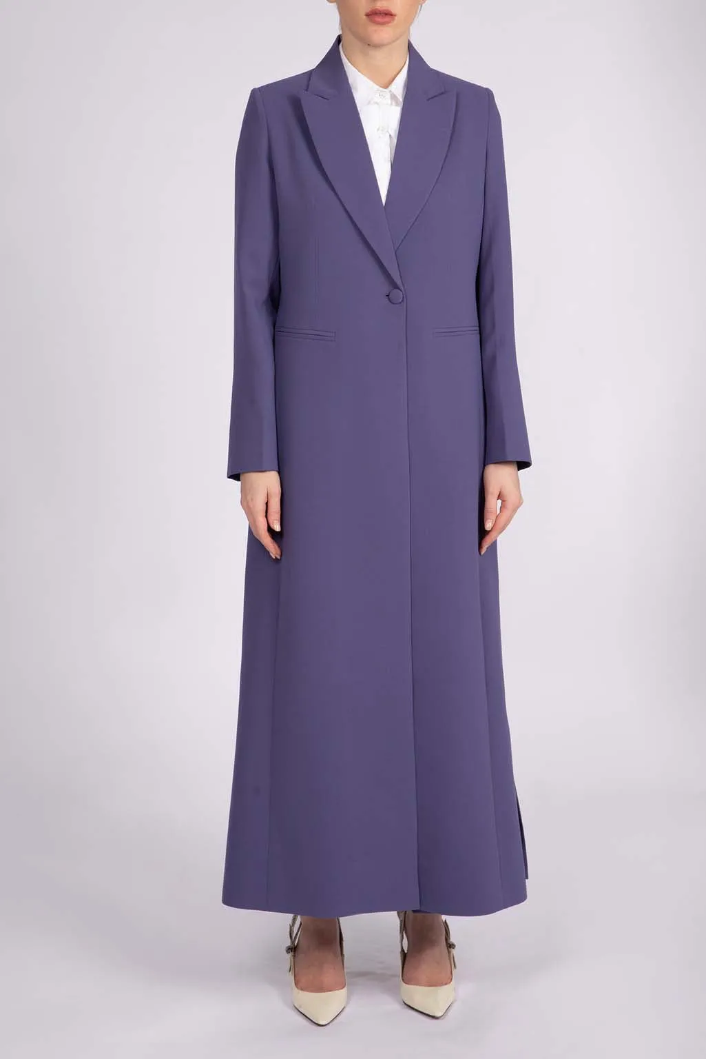 Chic purple full length blazer and trousers suit DC2007