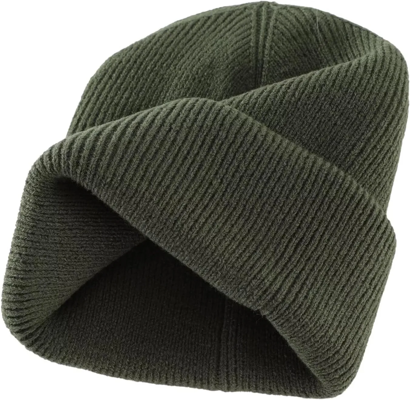 Connectyle Men's Cuffed Beanie Hat Thick Knitted Winter Hat Acrylic Warm Stocking Skull Caps