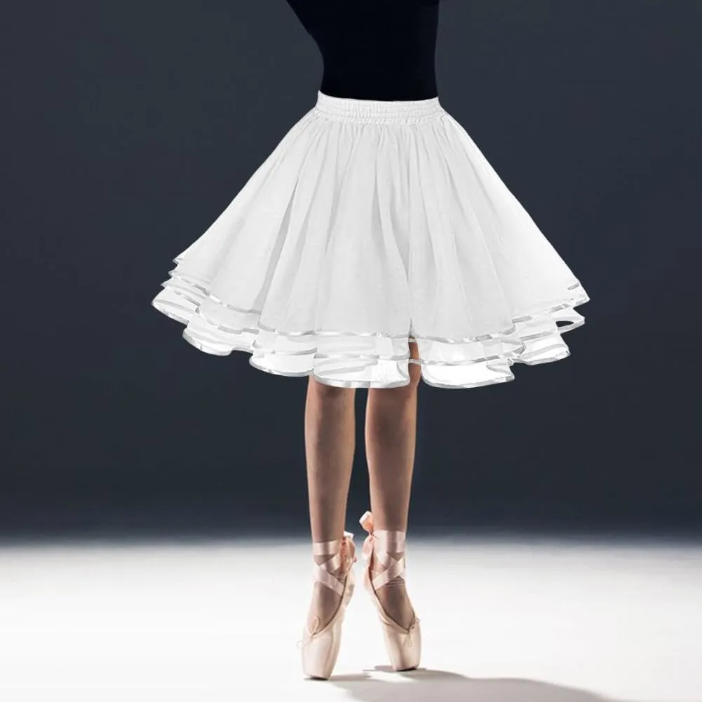 Crinoline Tutu Underskirts for Women 50s Petticoat Skirt Rockabilly Dress Knee Underskirt for Dresses Puffy Skirt