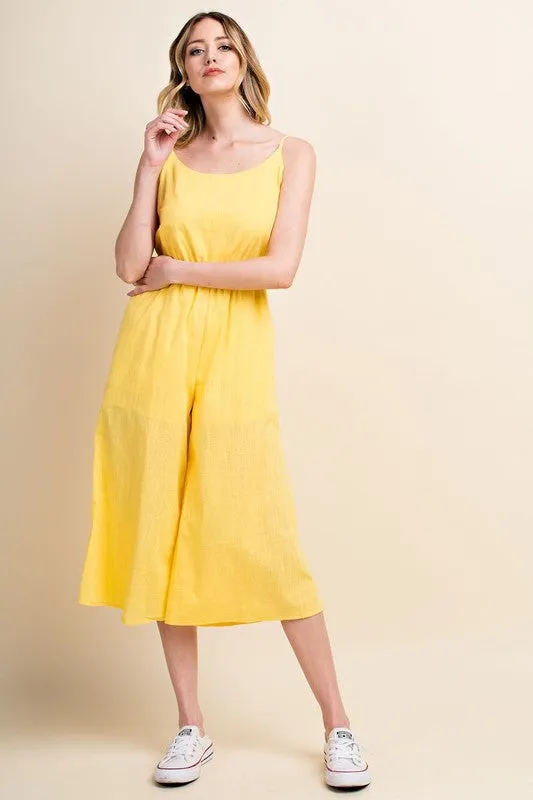 DAVI&DANI- Back Appeal Breezy Capri Jumpsuit