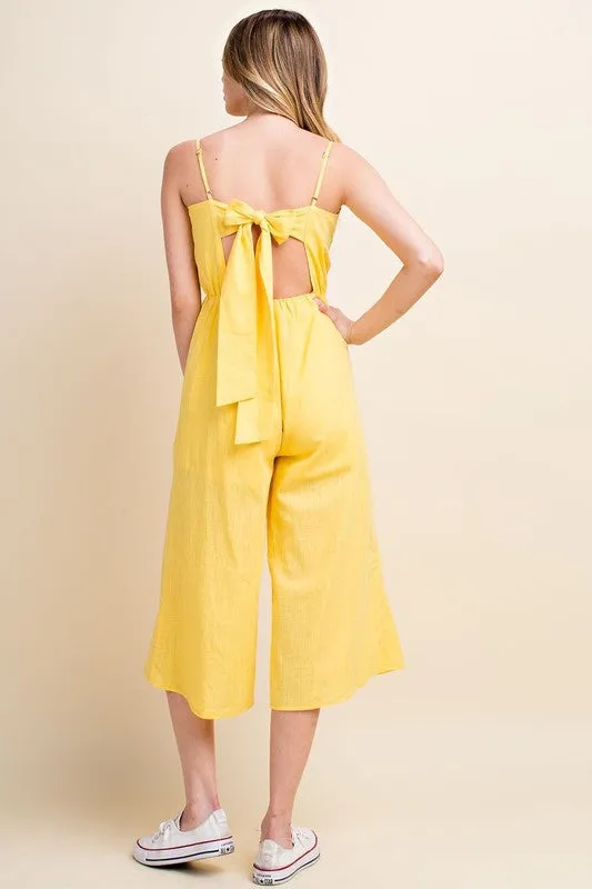 DAVI&DANI- Back Appeal Breezy Capri Jumpsuit