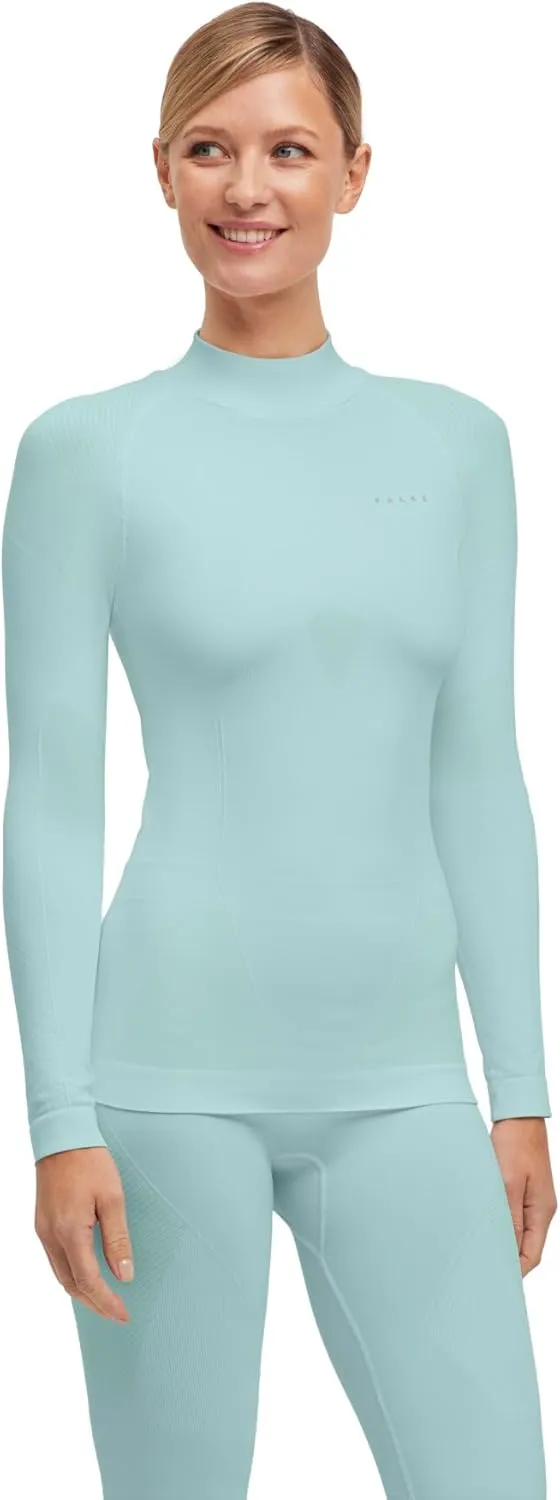 FALKE Women's Warm Mock Neck Base Layer Top, 1 Piece