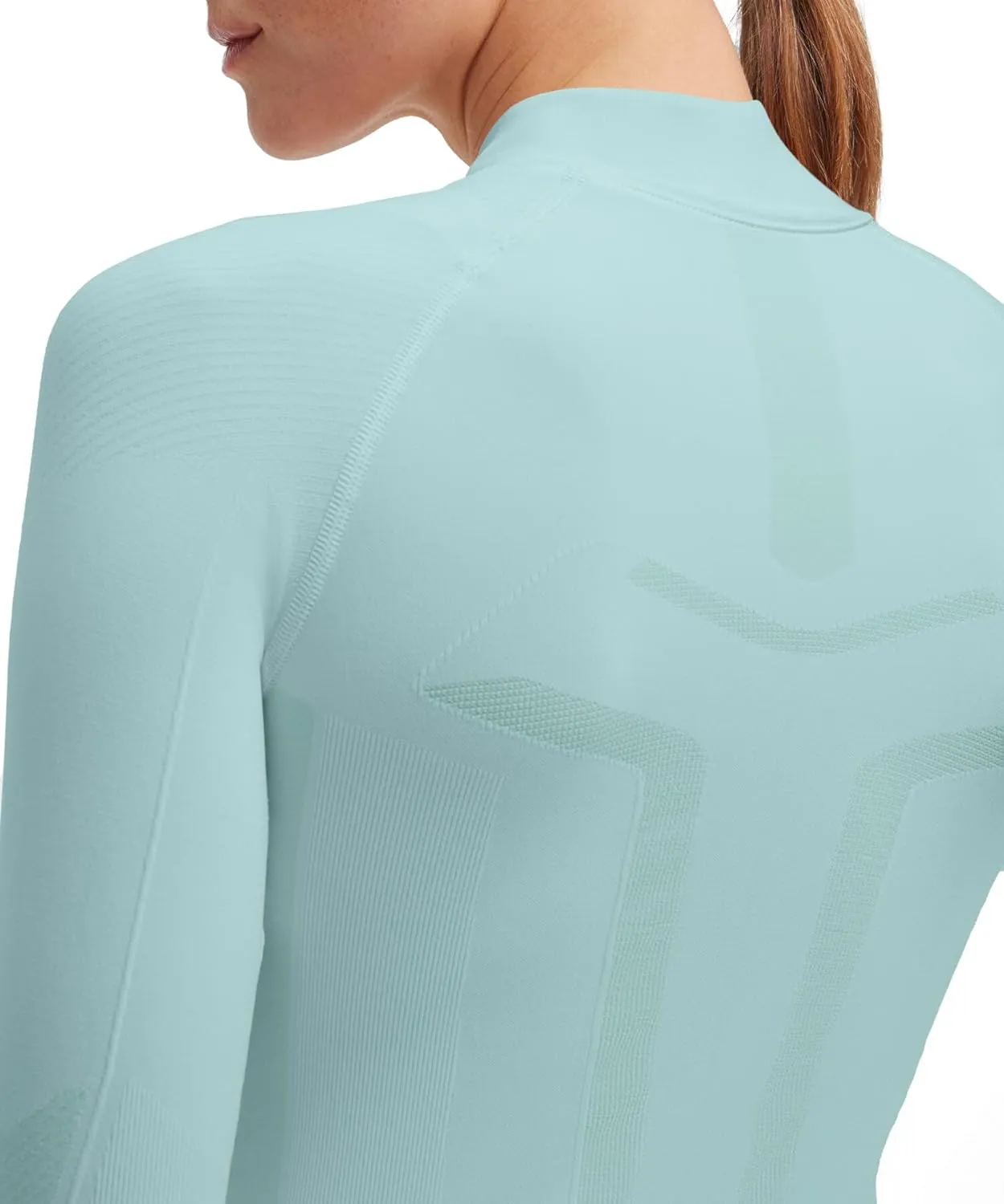 FALKE Women's Warm Mock Neck Base Layer Top, 1 Piece