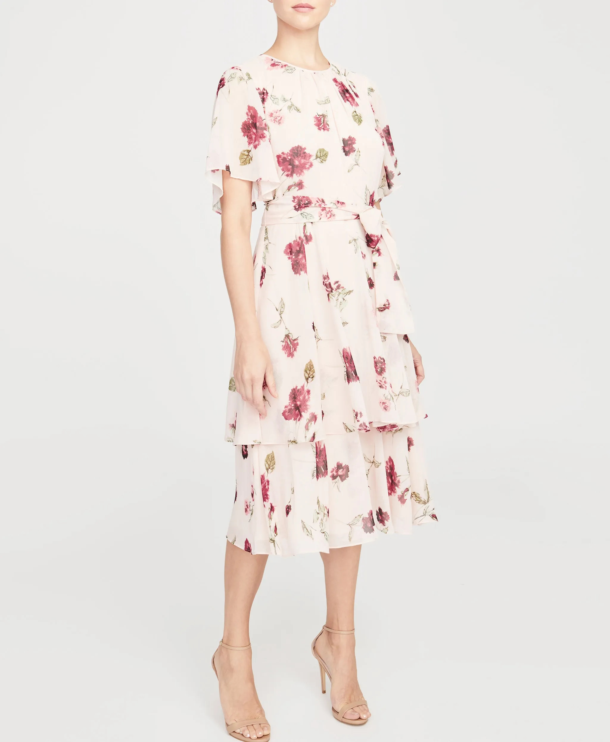 Floral Tie Waist Dress