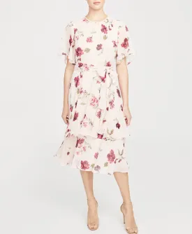 Floral Tie Waist Dress