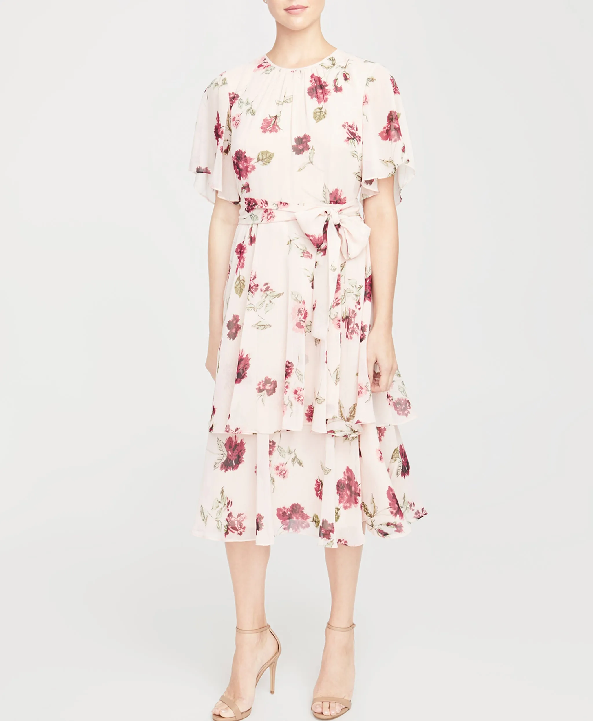 Floral Tie Waist Dress