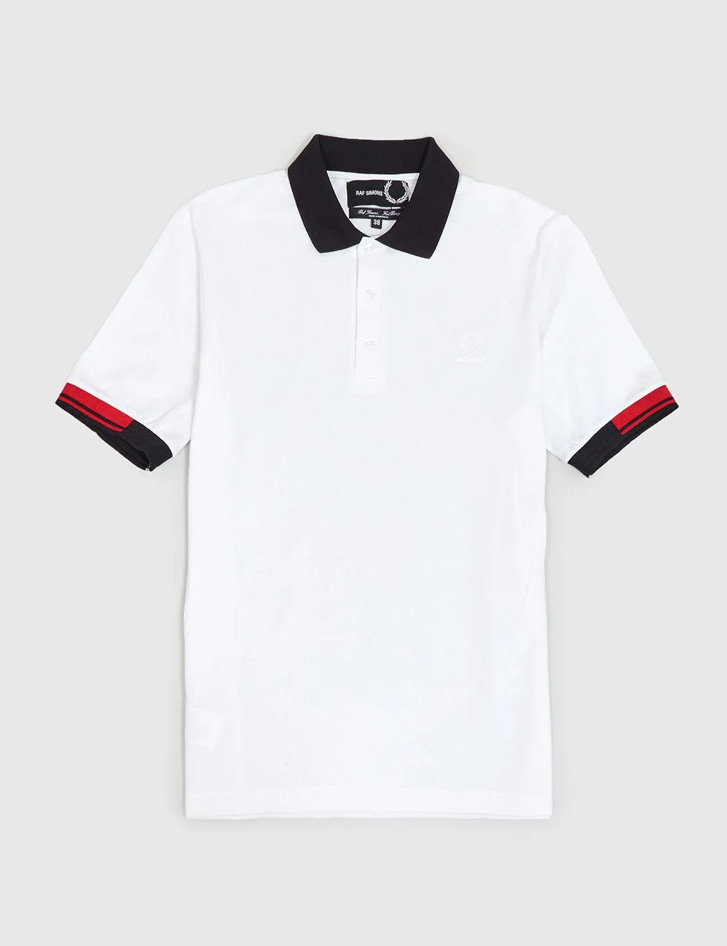 Fred Perry x Raf Simons Tipped Cuff Pique Shirt - White