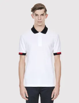 Fred Perry x Raf Simons Tipped Cuff Pique Shirt - White