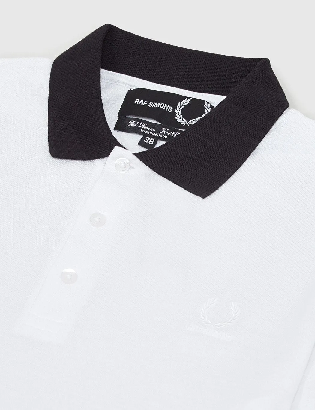 Fred Perry x Raf Simons Tipped Cuff Pique Shirt - White
