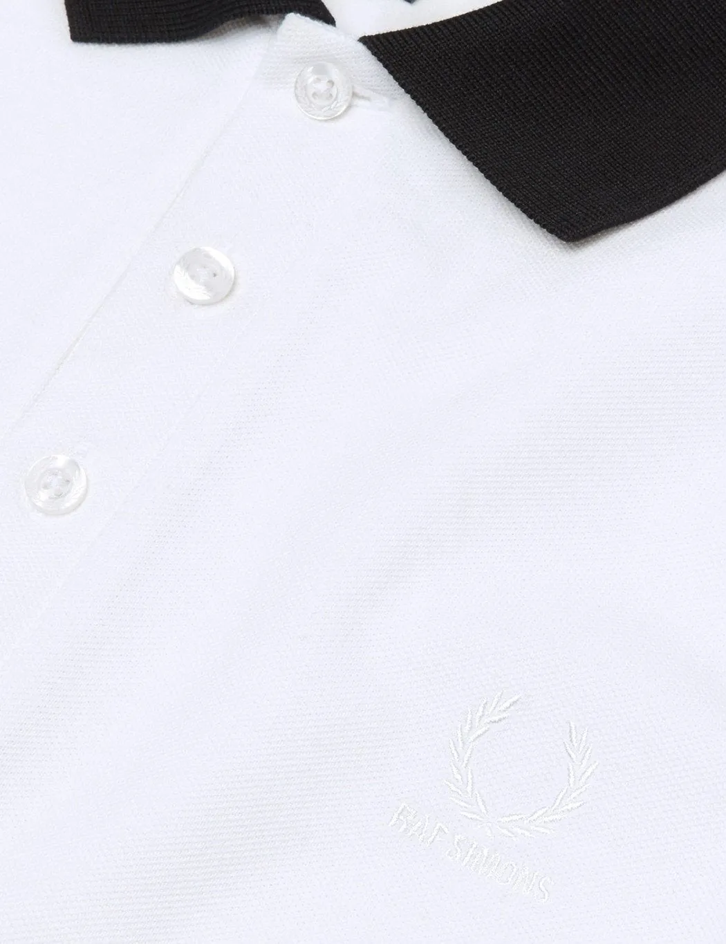 Fred Perry x Raf Simons Tipped Cuff Pique Shirt - White