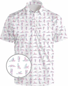 Funny Golf Polos for Men Funny Print Short Sleeve Shirts Quick Dry Polo Shirts Hawaiian Shirt Performance Golf Outfits