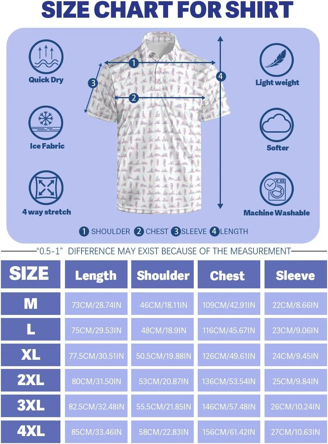 Funny Golf Polos for Men Funny Print Short Sleeve Shirts Quick Dry Polo Shirts Hawaiian Shirt Performance Golf Outfits
