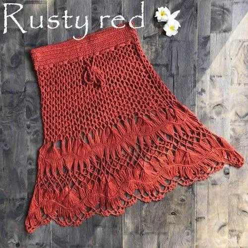 Handmade Crochet Mini Knitted Skirt