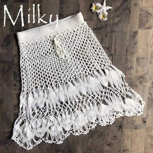 Handmade Crochet Mini Knitted Skirt