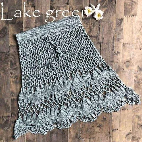 Handmade Crochet Mini Knitted Skirt