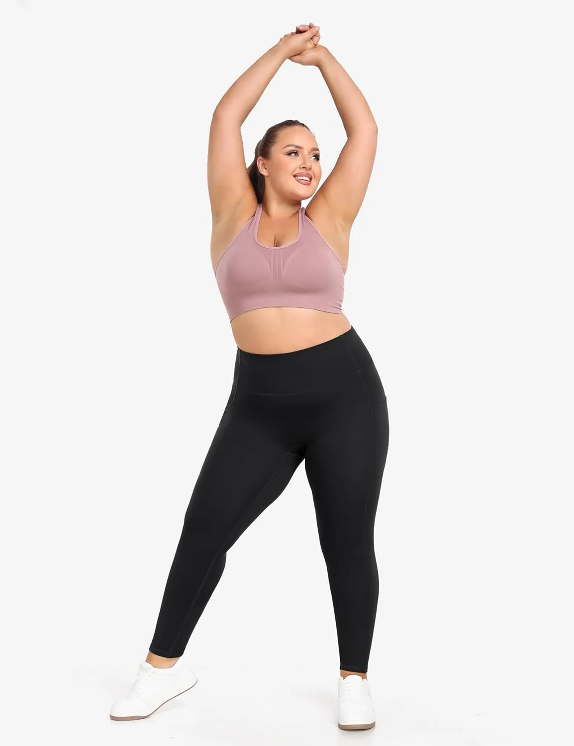 Heathyoga X-6XL Plus Size Leggings for Women with Pockets Tummy Control Plus Size Yoga Pants High Waist Workout Clothes