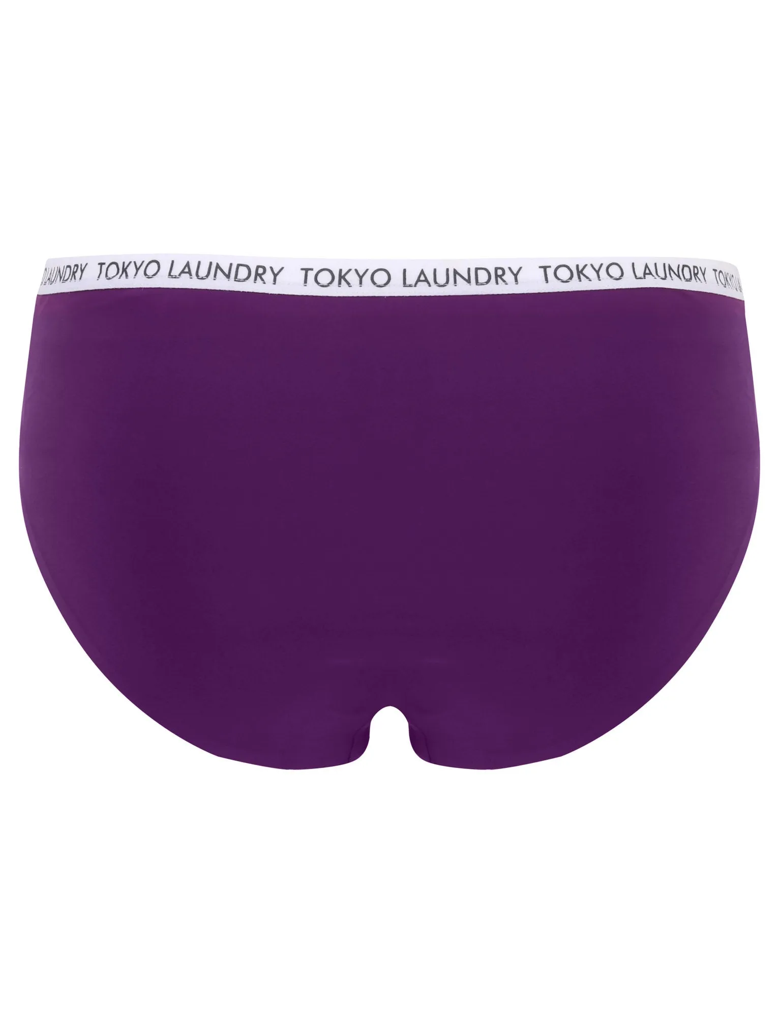 Jodie (3 Pack) Microfiber No VPL Seam Free Assorted Briefs In Nine Iron / Purple / Blue - Tokyo Laundry