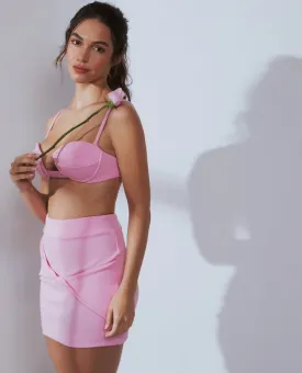 Pink Knit Beach Skirt