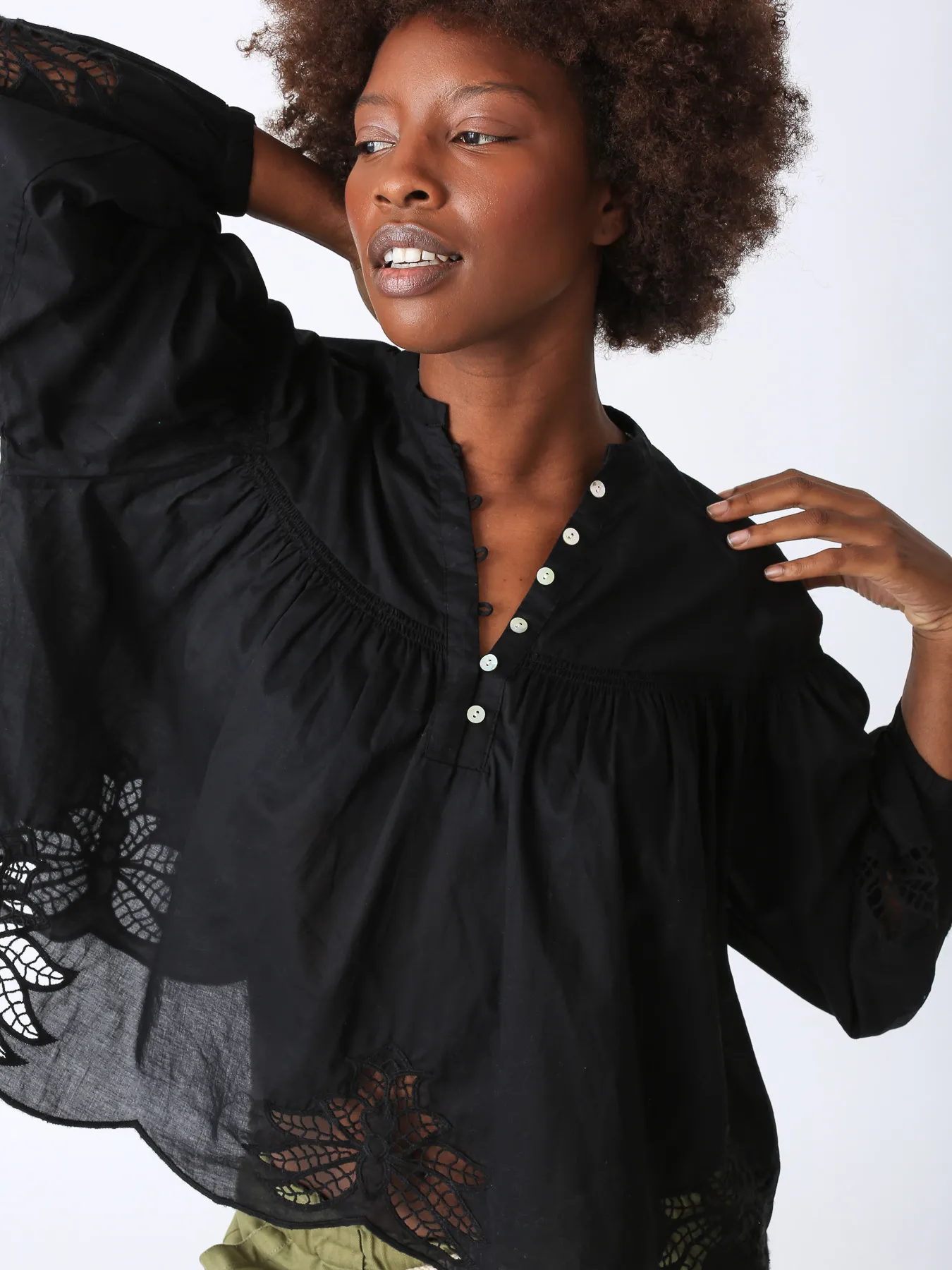 Sasha Henley Top - Onyx