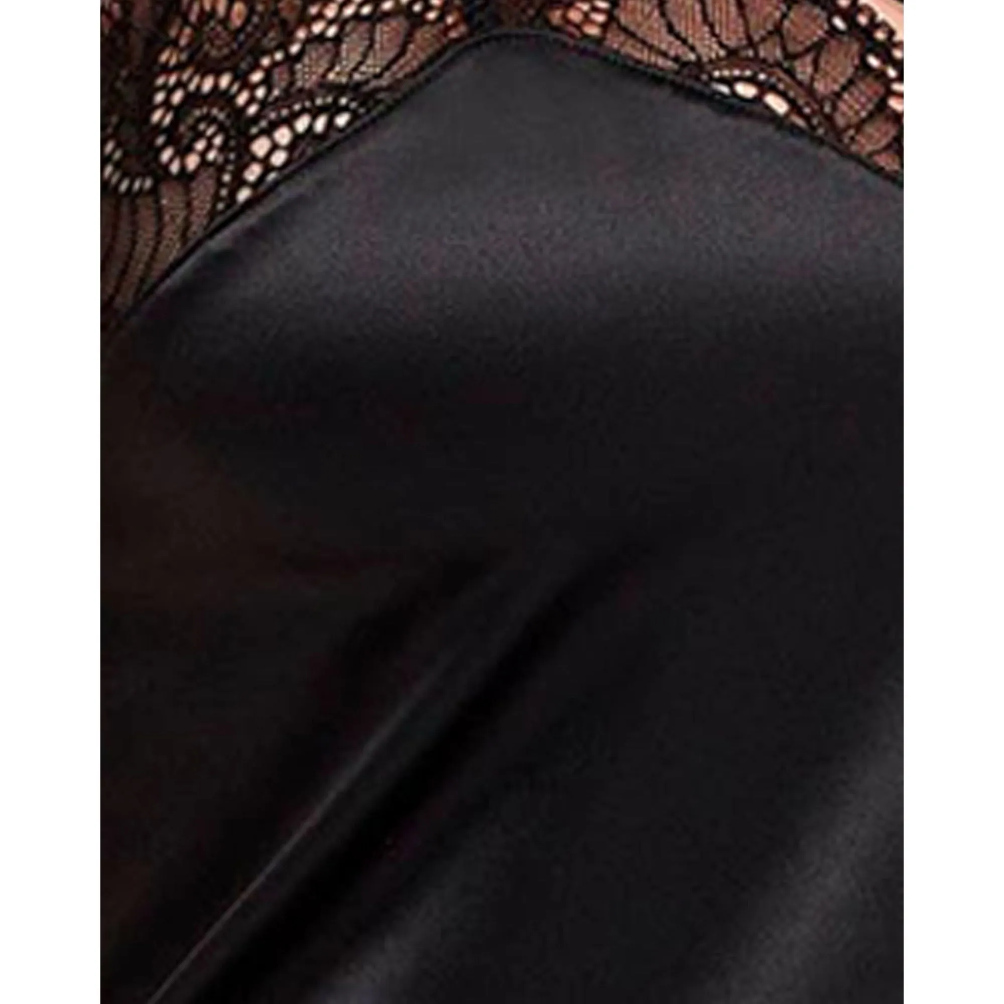 Serena Short Sleeveless Satin Nightie With Lace