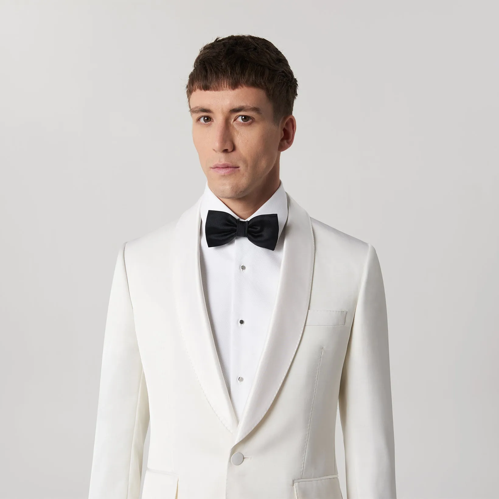 Shawl Collar Tuxedo Jacket Ivory