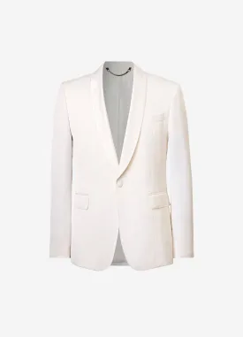 Shawl Collar Tuxedo Jacket Ivory