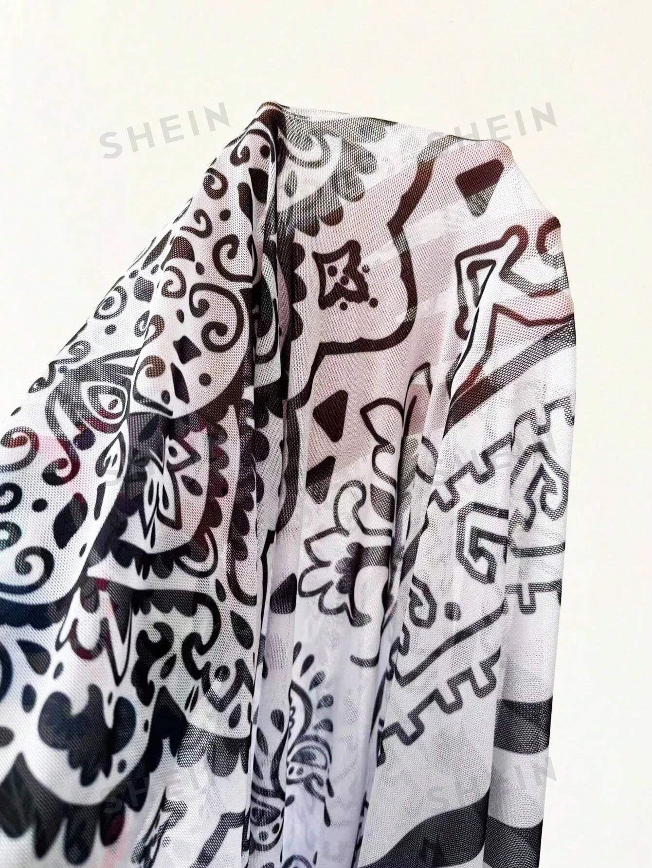 SHEIN Swim Vcay Summer Beach Women Floral Print Vacation Style Waist Tie Cover Up Skirt