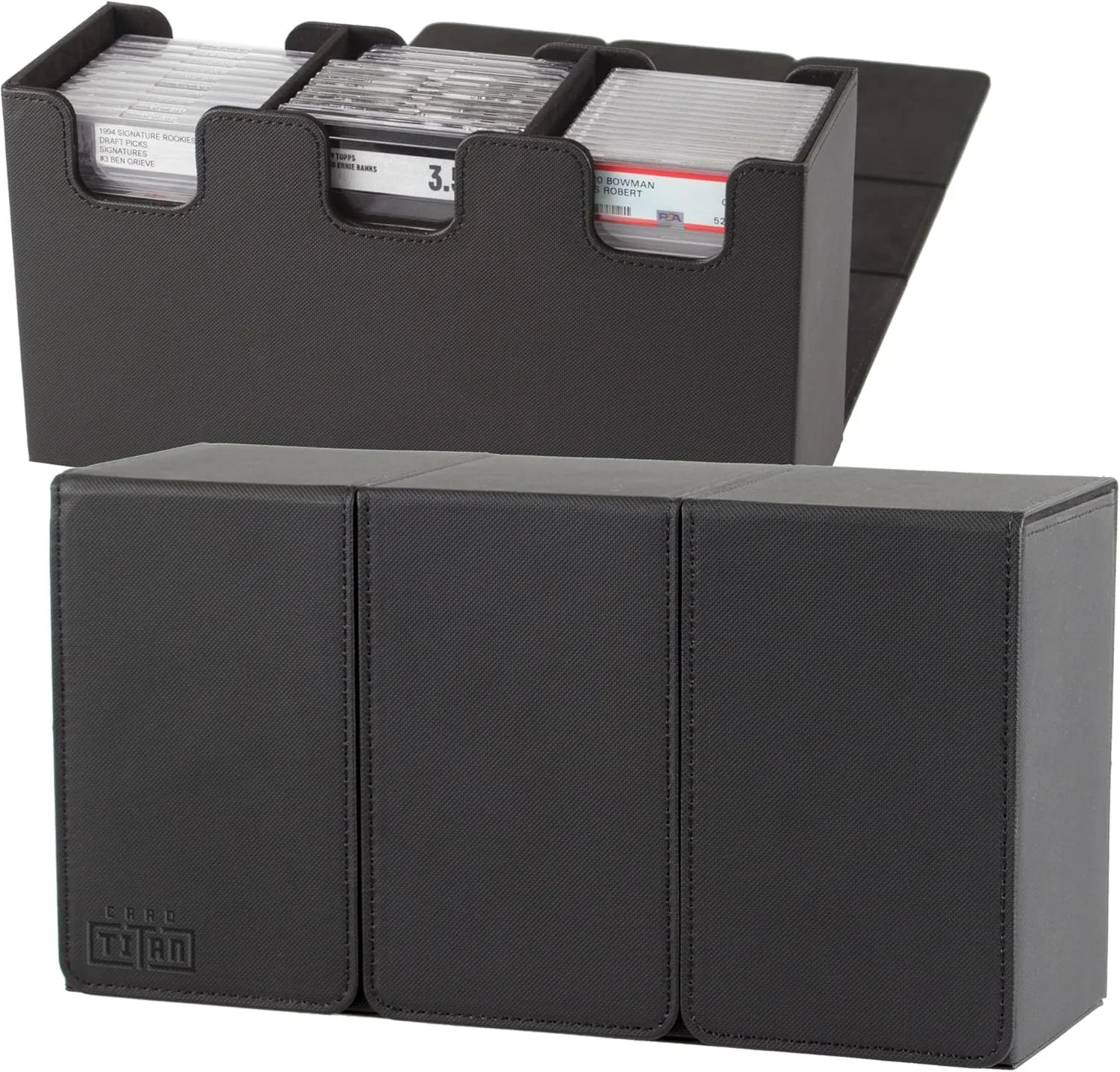 Slab Box Triple Row - Trading Card Storage Box for Graded Sports and TCG Cards - Case Fits PSA, BGS, SGC and CSG Slabs
