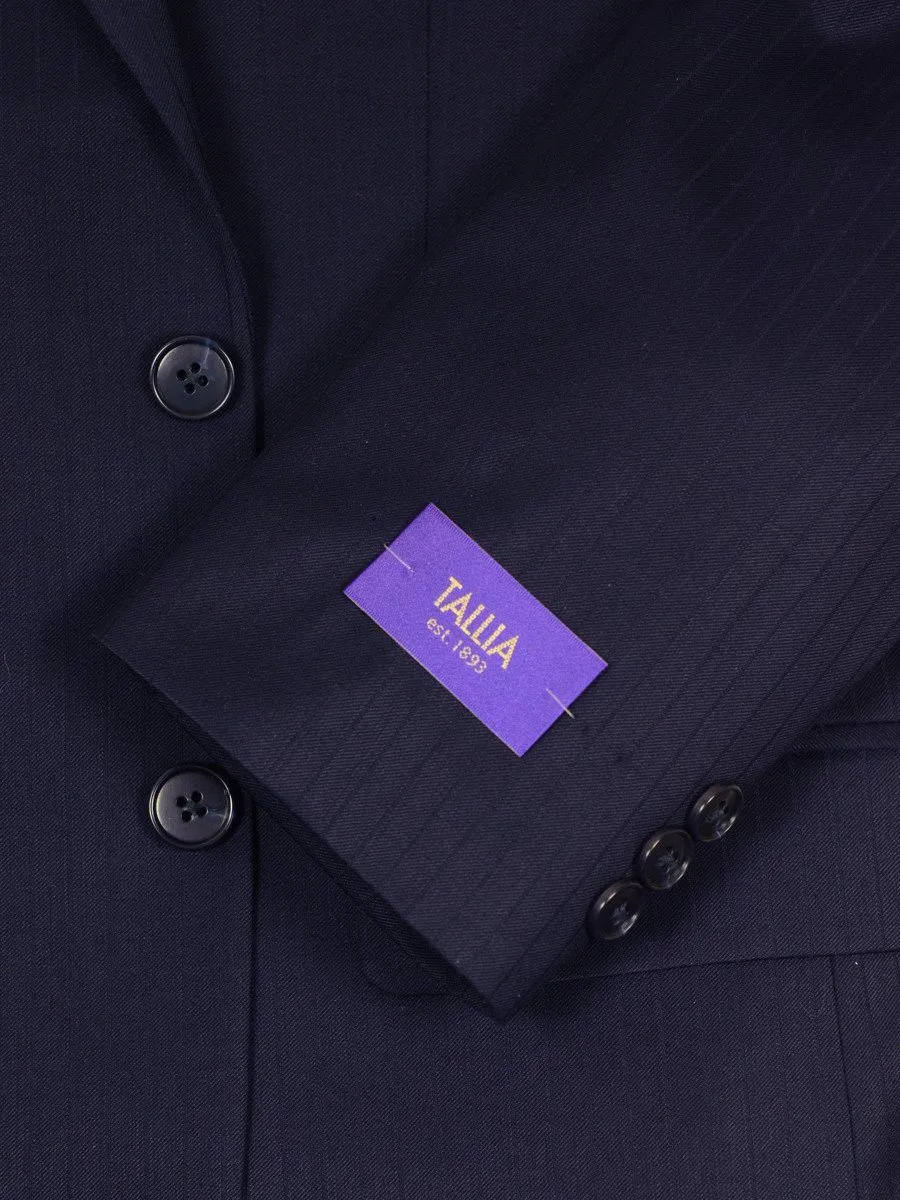 Tallia Purple 19108 65% Wool/ 35% Polyester Boy's Suit - Tonal Stripe  - Navy