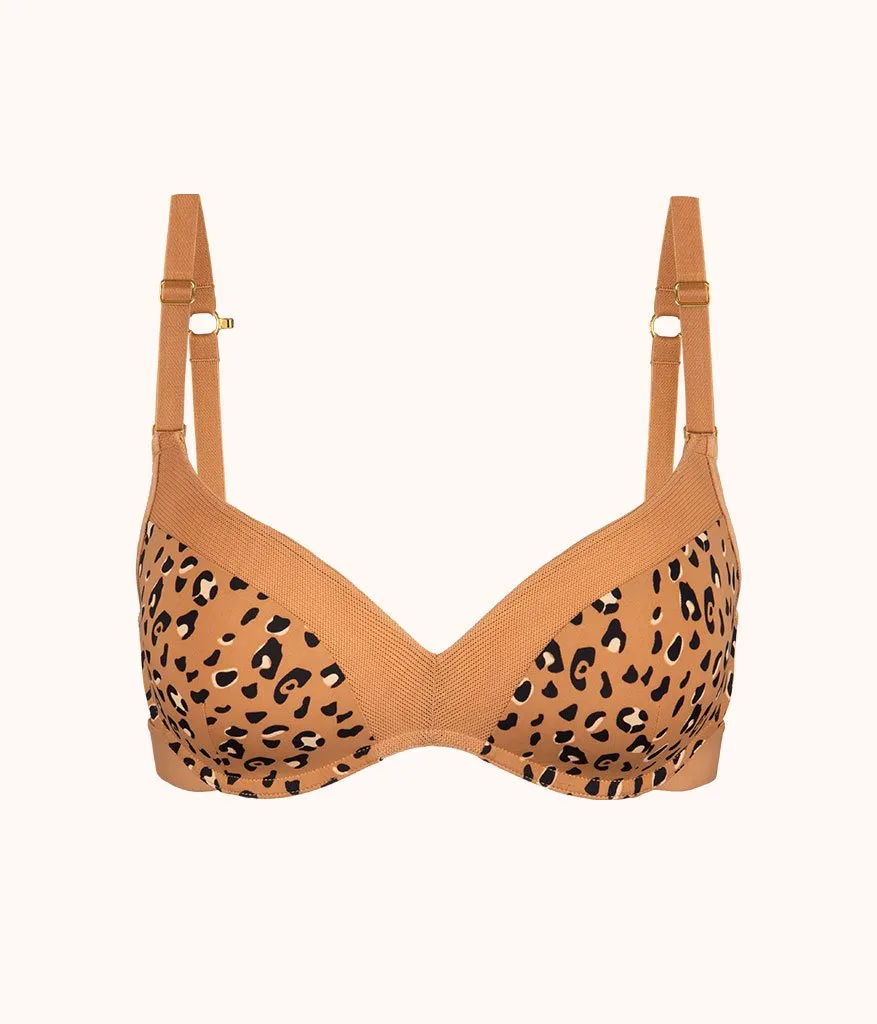 The No-Wire Push-Up - Print: Latte Leopard