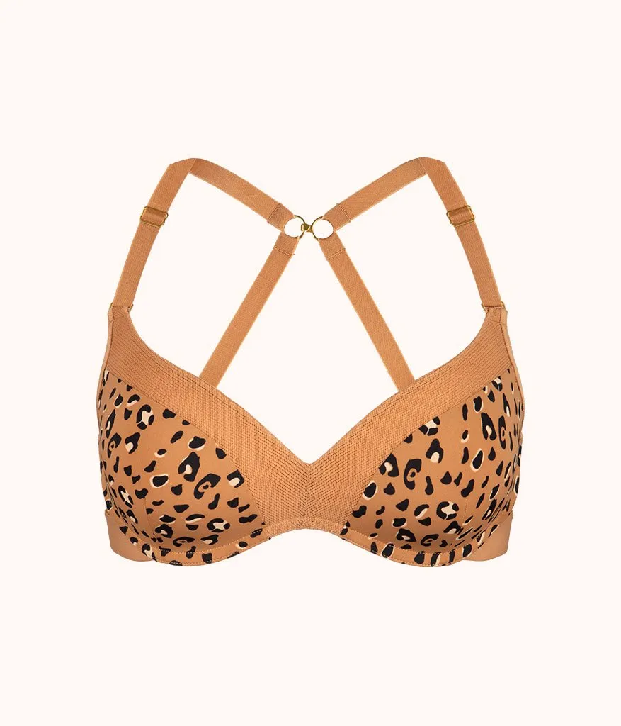 The No-Wire Push-Up - Print: Latte Leopard