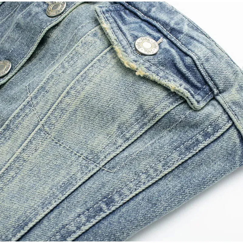 Tiago Strapless Denim Crop Top