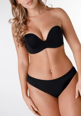 Ultimate Strapless Under Wire Push Up Bra - Black