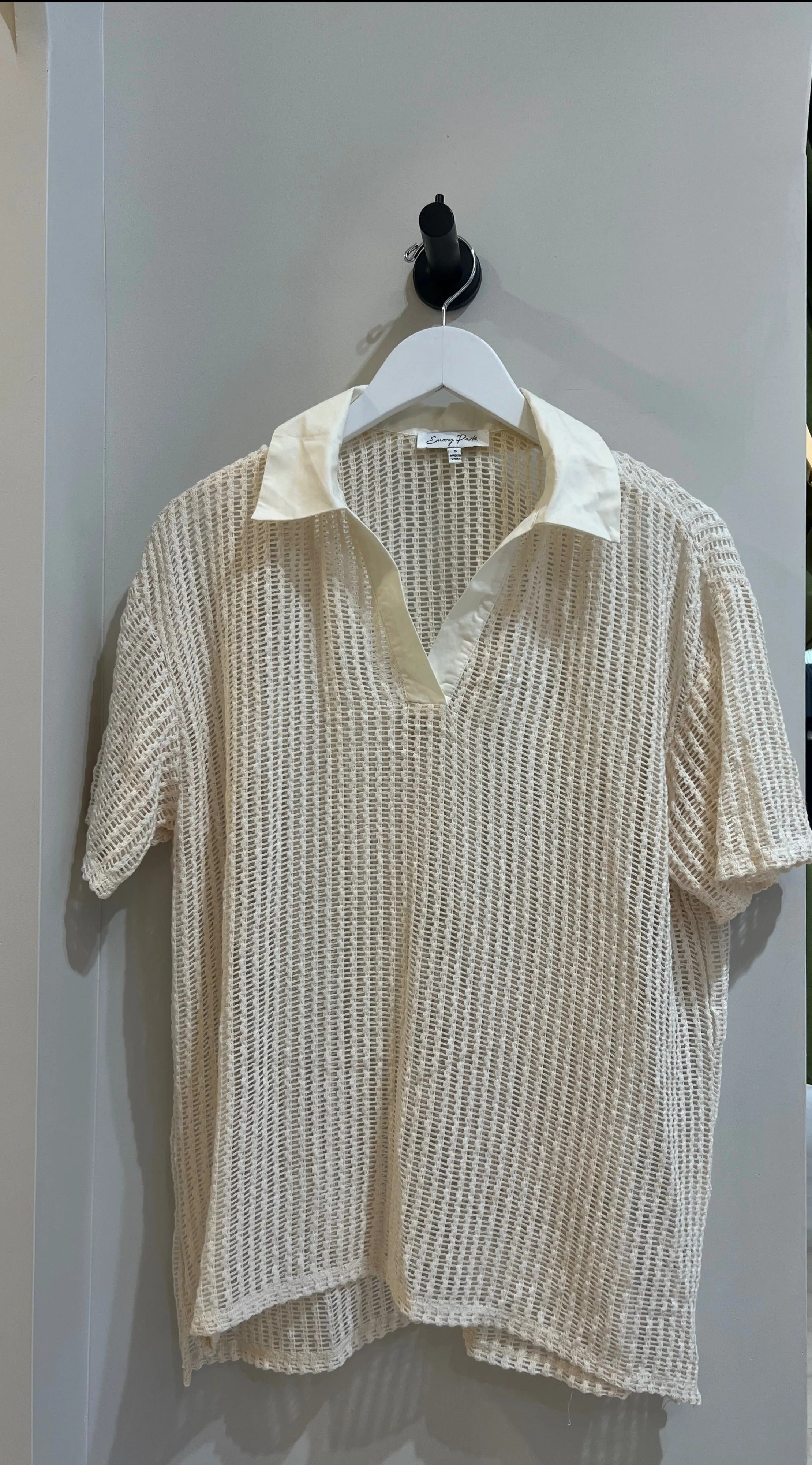 Vanilla Knitted Collar Blouse