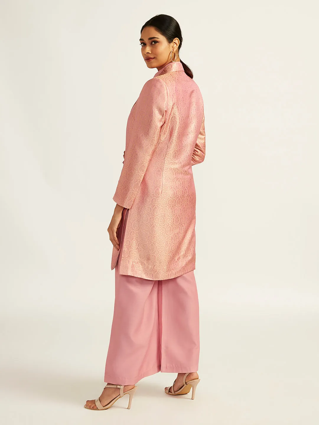 VASTRAMAY Women's Pink Pant Suit Set