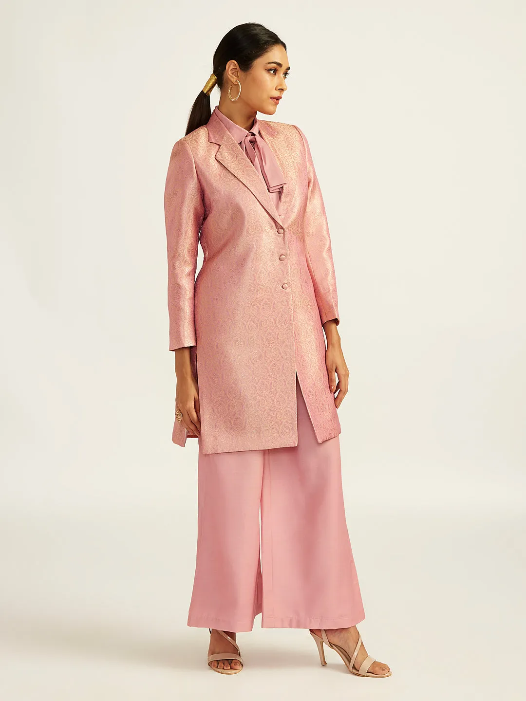 VASTRAMAY Women's Pink Pant Suit Set