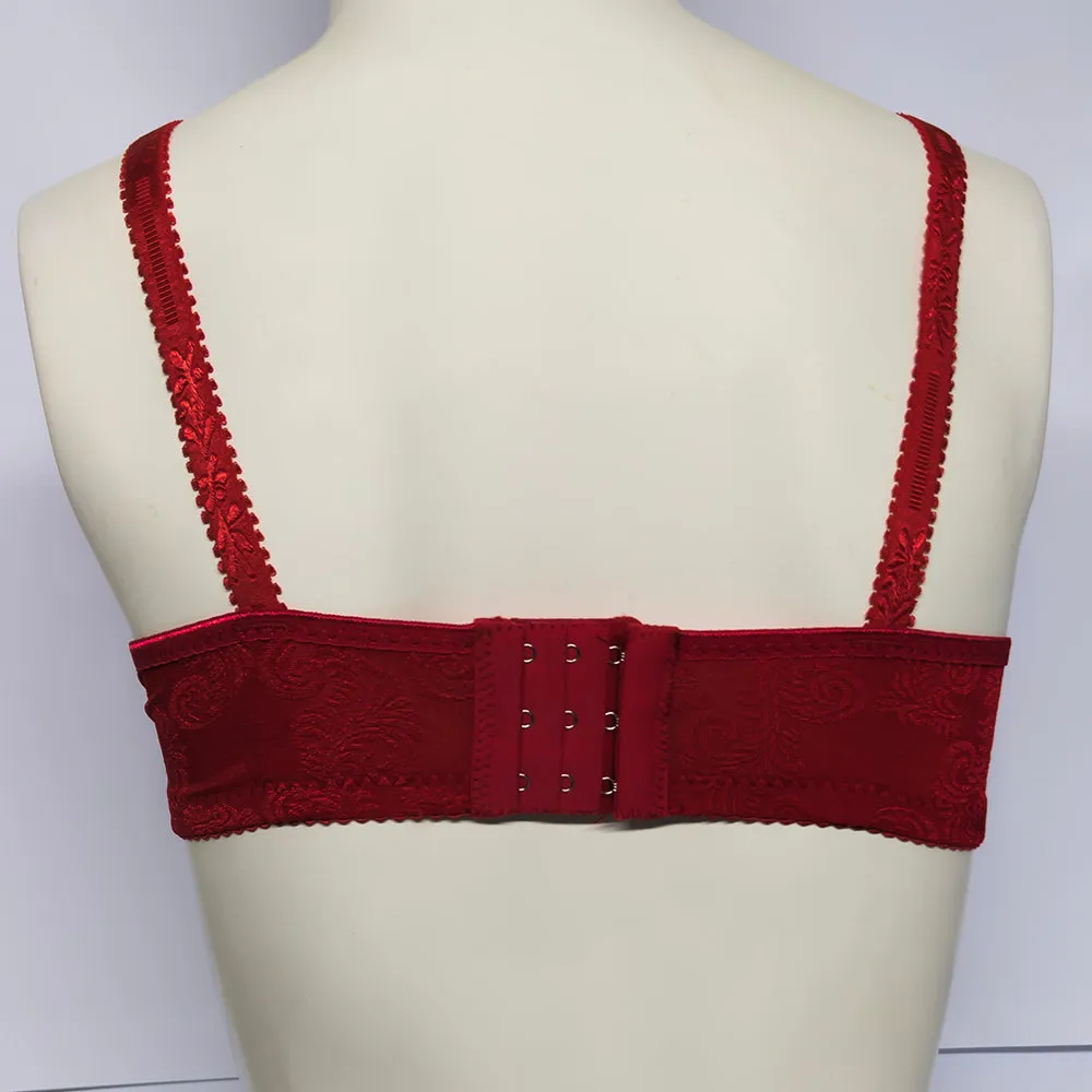 Women Padded Push-Up Bra - Red
