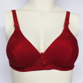 Women Padded Push-Up Bra - Red