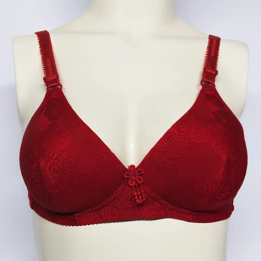 Women Padded Push-Up Bra - Red