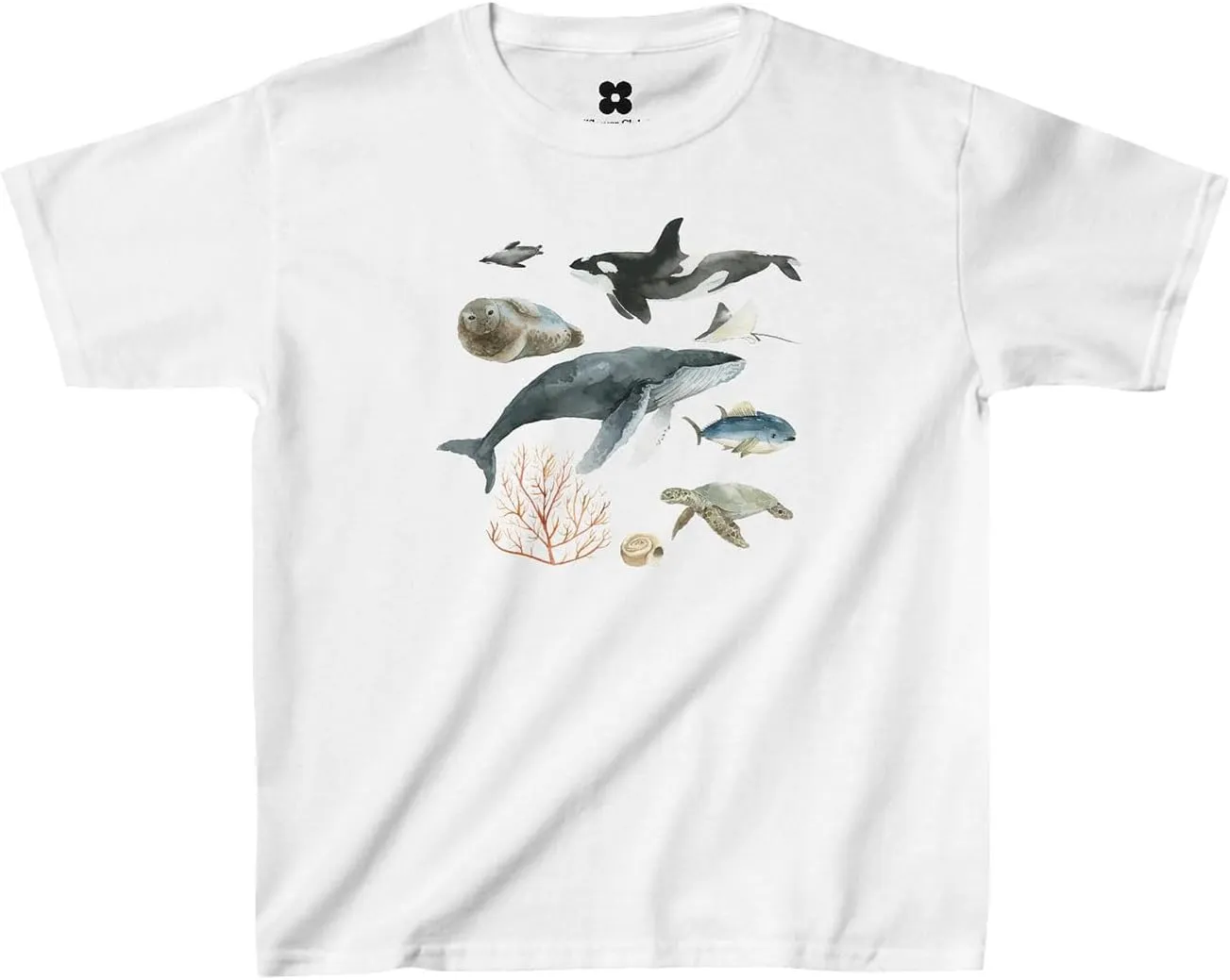 Y2k Baby Tee Short Sleeve Graphic Crop Top Women Teen Girl Floral Cute Crew Neck Slim Fit Vintage Cropped Shirts